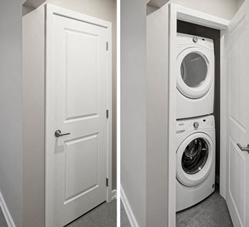 Full-Size In-Unit Washer Dryer at The News Apartments in Troy, New York
